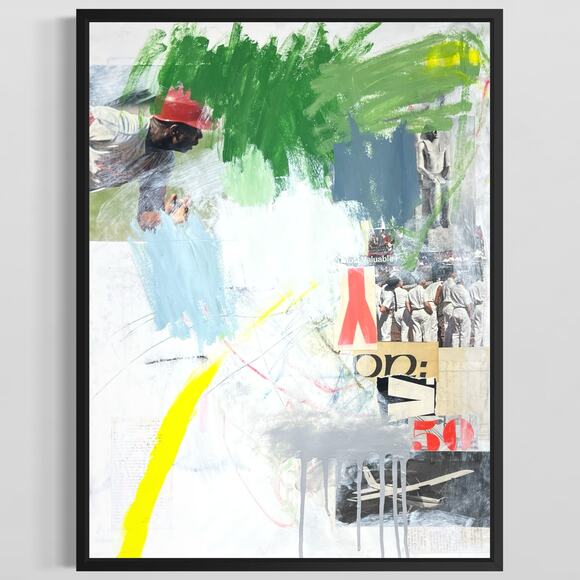 Original Mixed Media Abstract Modern Art Painting 18x24 